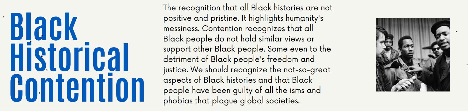 From LaGarrett King's Teaching Black History Framework https://ed.buffalo.edu/black-history-ed/framework.html