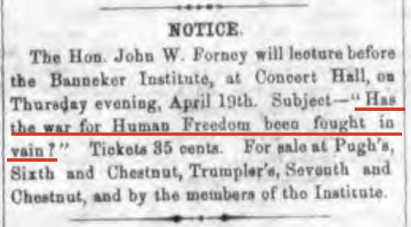Christian Recorder classified, April 14, 1866