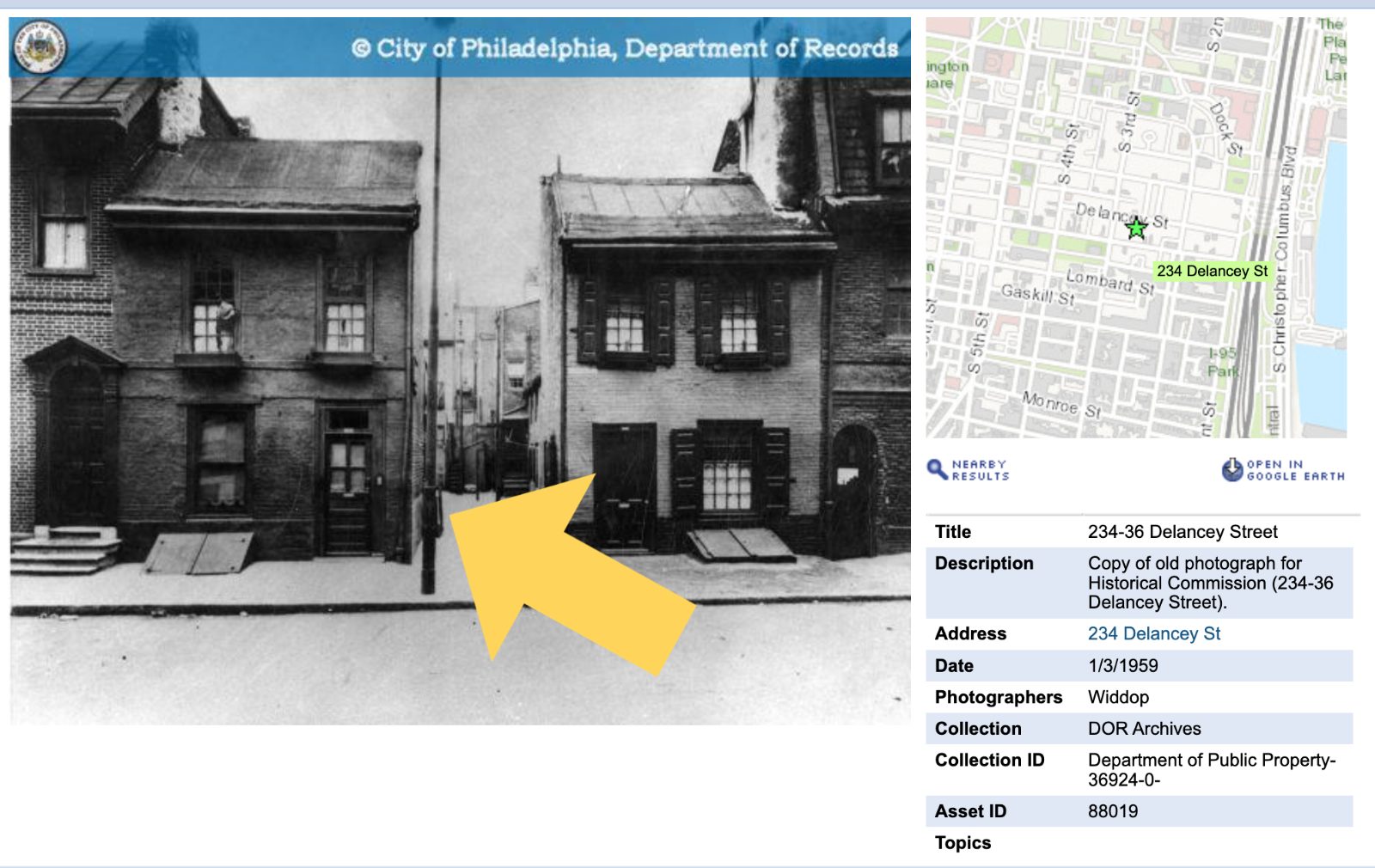 63 Union (now 234 Delancey). Courtesy Philly History.org