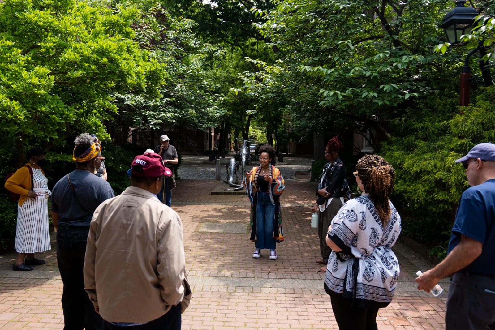 Melvin (Red cap, beige jacket) on one of our first walking tours. photo courtesy Dominque Nicole/Terel Halsey.