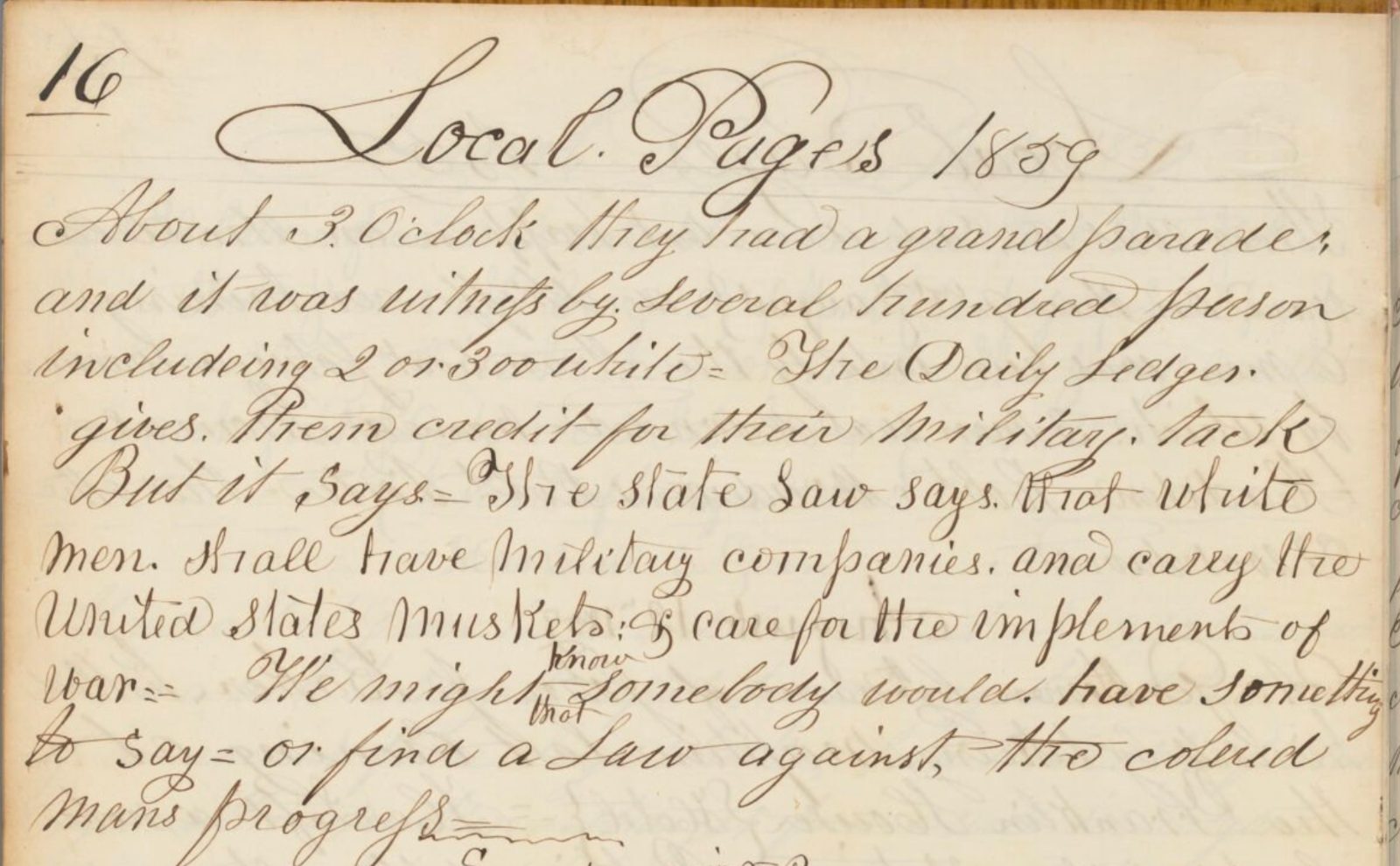 Courtesy Harvard University, Amos Webber Diaries - see Sources