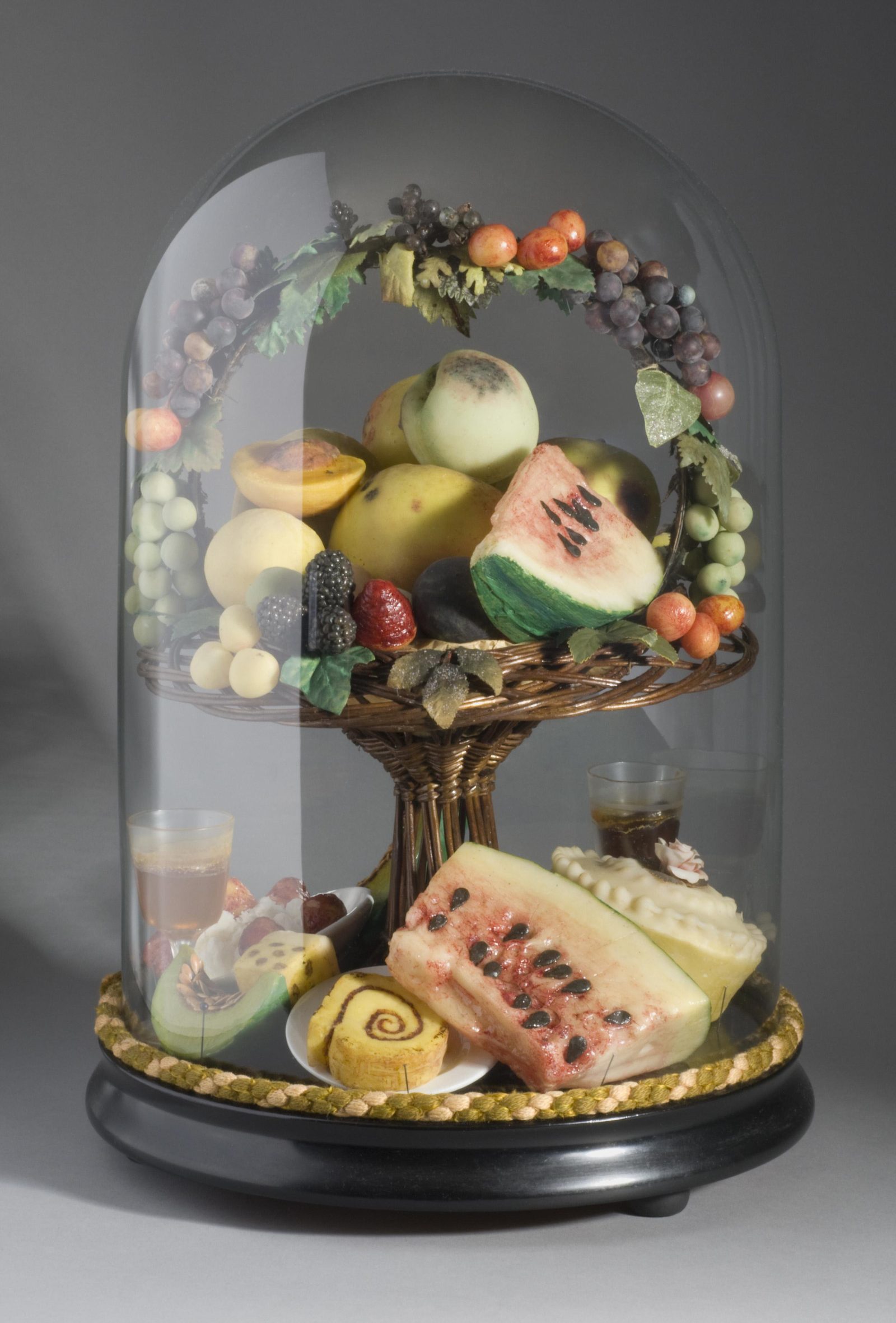 A circa 1860 Wax Fruit Display made in Philadelphia. Similar to what Jane Vasham displayed at the Fair. Courtesy Philadelphia Museum of Art