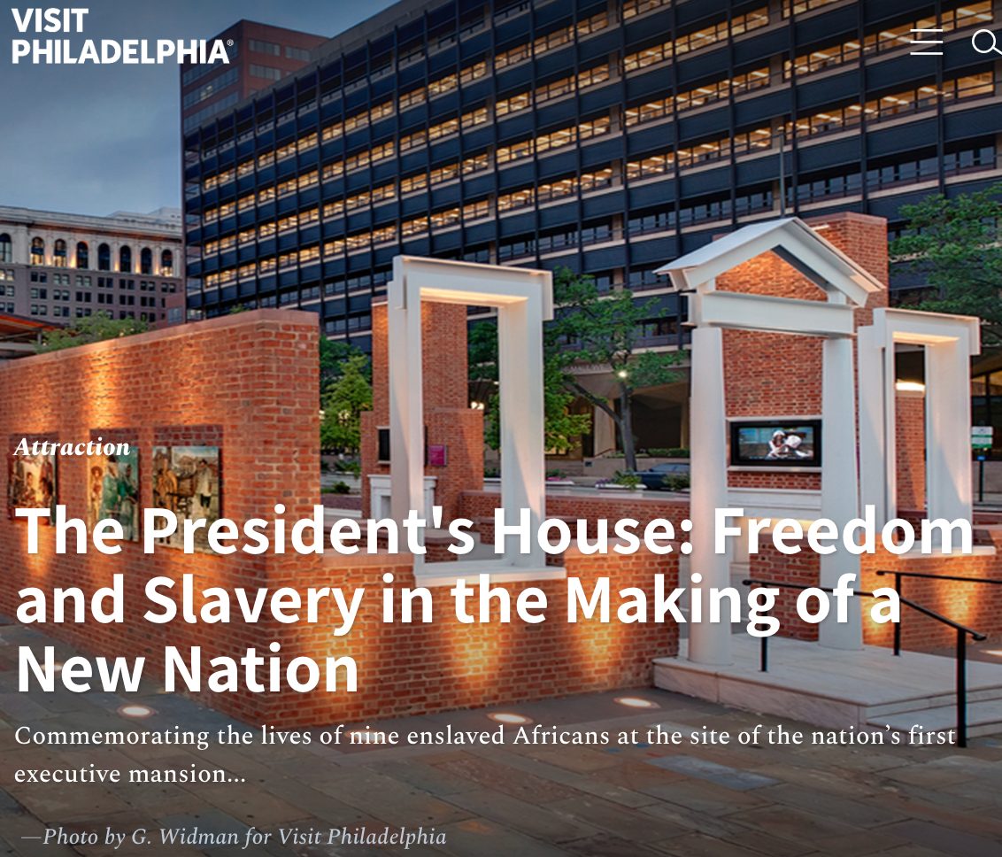 The President's House has been converted into a memorial to the nine enslaved people