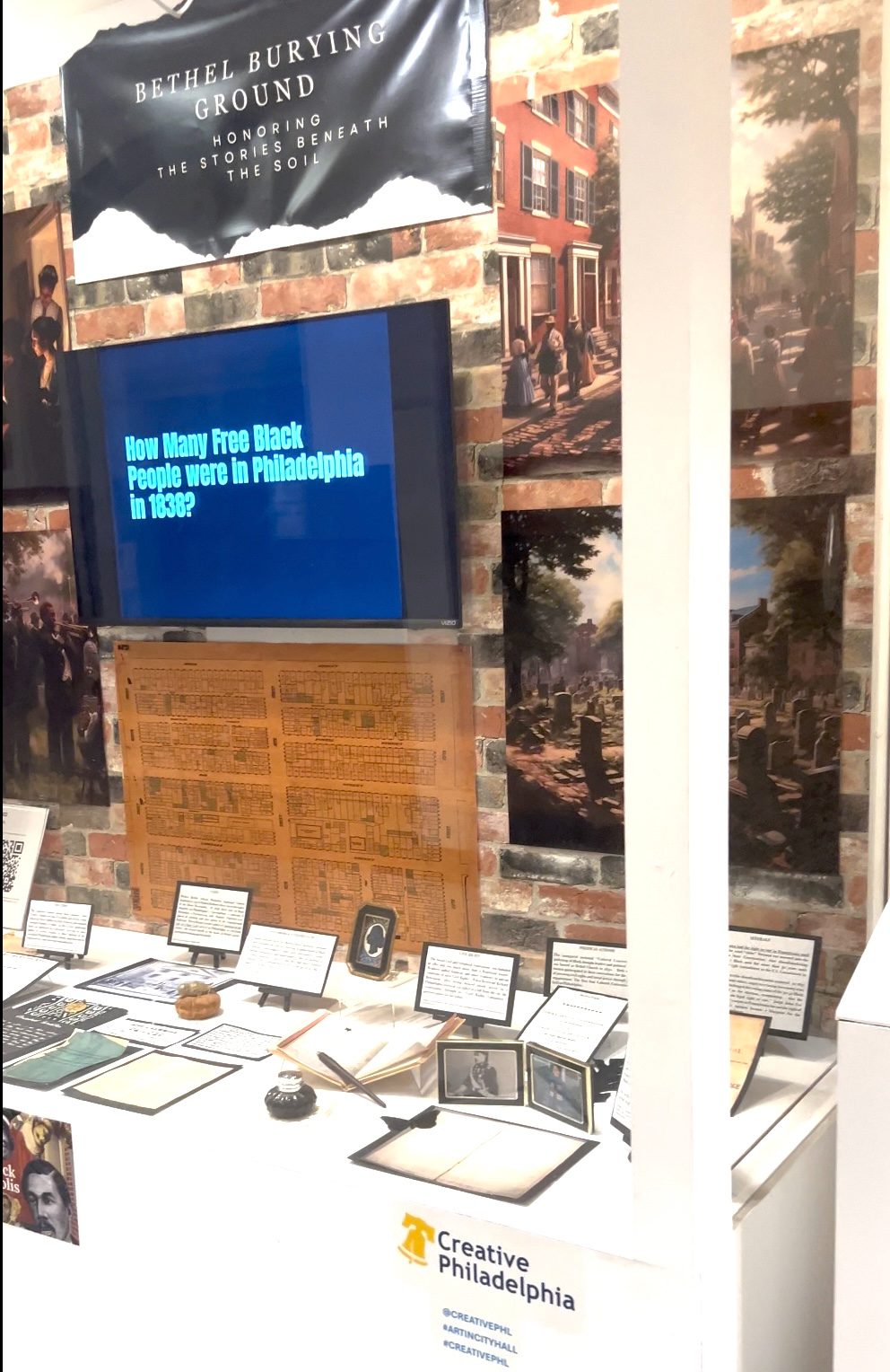 Our Bethel Burying Ground Display at City Hall