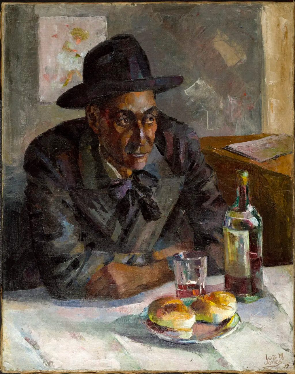 Dans un Café à Paris (Leigh Whipper) by Loïs Mailou Jones courtesy The Brooklyn Museum