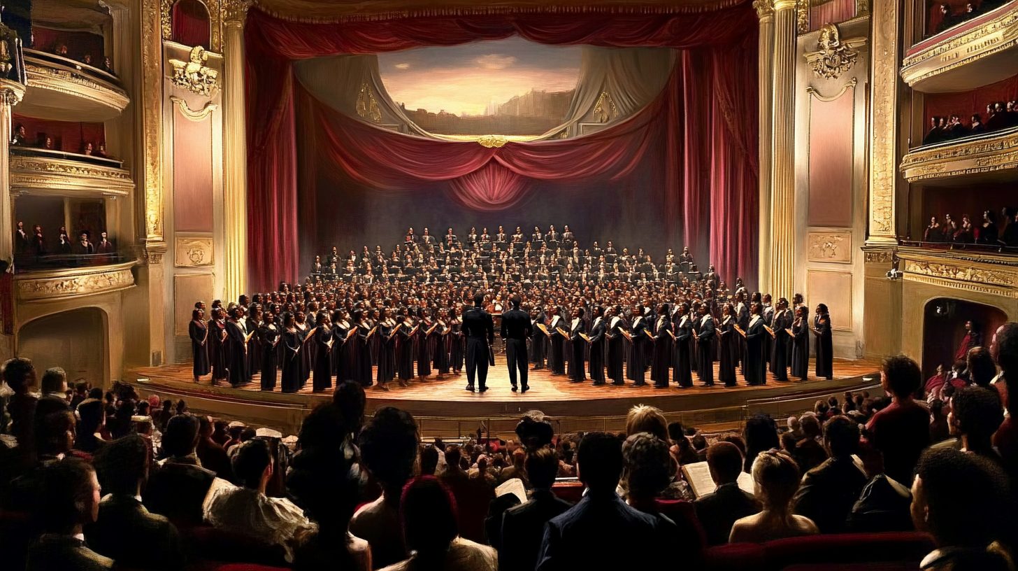 AI image of the February 5, 1884 Shiloh Musical Association Concert at the Academy of Music