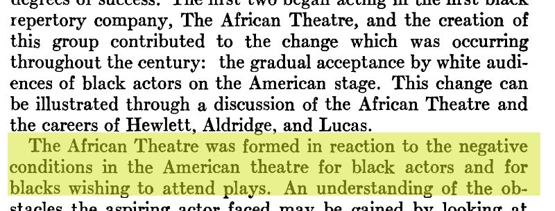 Page 387, from Yvonne Shafer's Article "Black Actors in Nineteenth Century Theatre."
