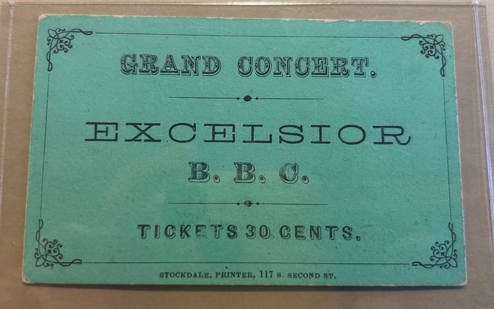 This ticket, found in Box 8G of the Leon Gardiner Collection at the HIstorical Society of Pennsylvania, is most likely a ticket to the 1867 concert.
