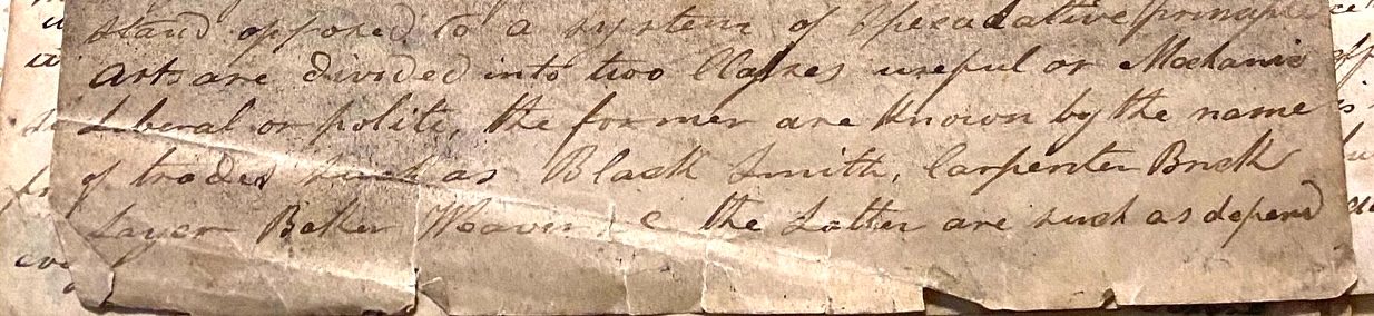 Manuscript of July 4 Speech to the Humane Mechanics Society, courtesy Historical Society of Pennsylvania