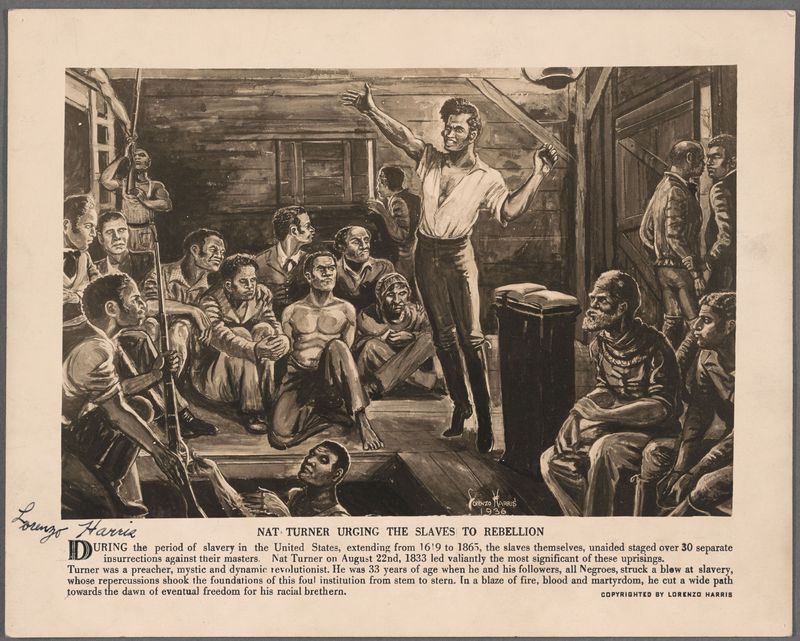 Lorenzo Harris sketch of Nat Turner; courtesy https://americanantiquarian.org.