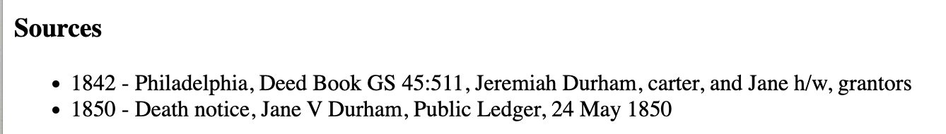 Sources from this genealogy site list a Philadelphia Deed - GS 45:511. Courtesy moors-delaware.com