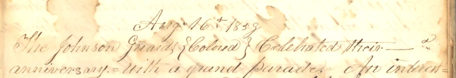 Courtesy Harvard University, Amos Webber Diaries - see Sources