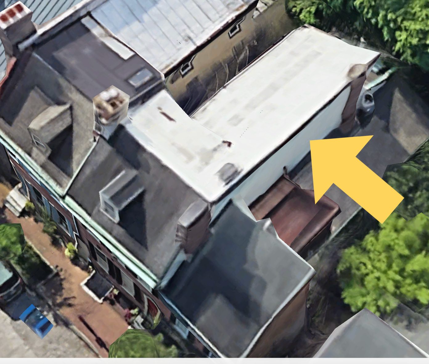 Back of 234 Delancey ("rear 63 Union"). Courtesy Google Maps