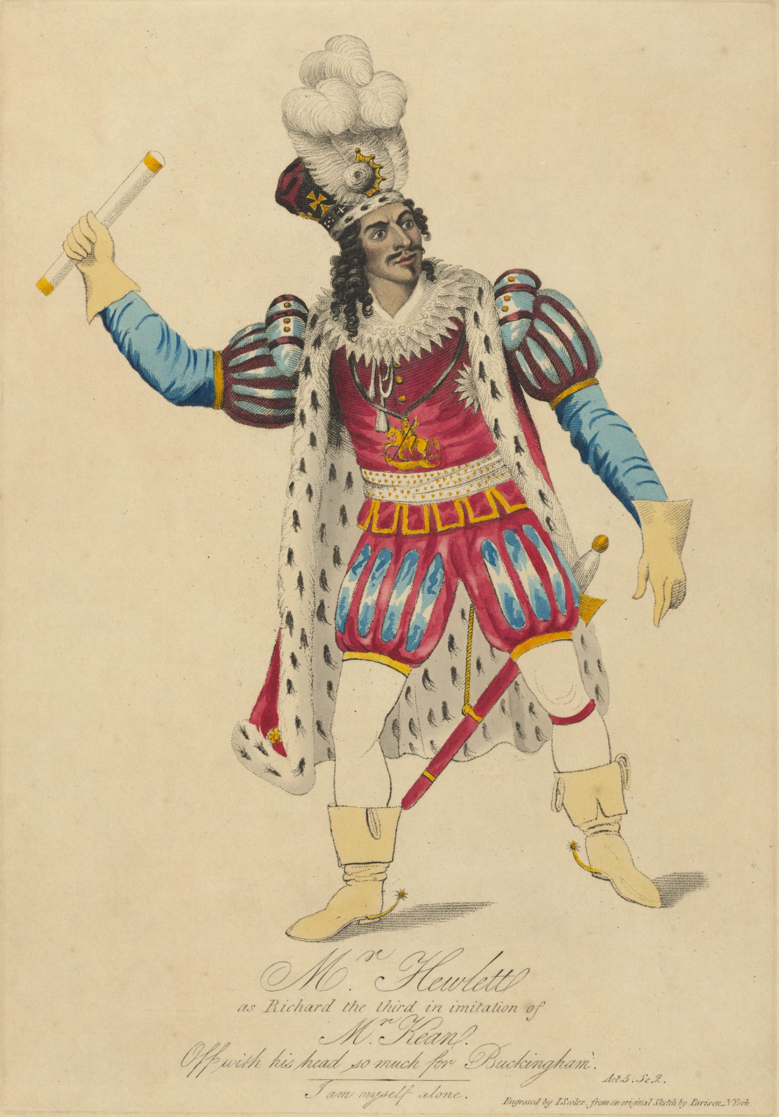 Black Actor James Hewett, By Engraved by I. Scoles, from a sketch by Parisen - Houghton Library, Public Domain, https://commons.wikimedia.org/w/index.php?curid=34696222