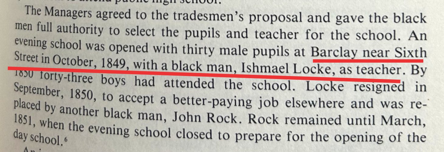 From Blacks in Pennsylvania History, 1983. Page 19 (see sources)