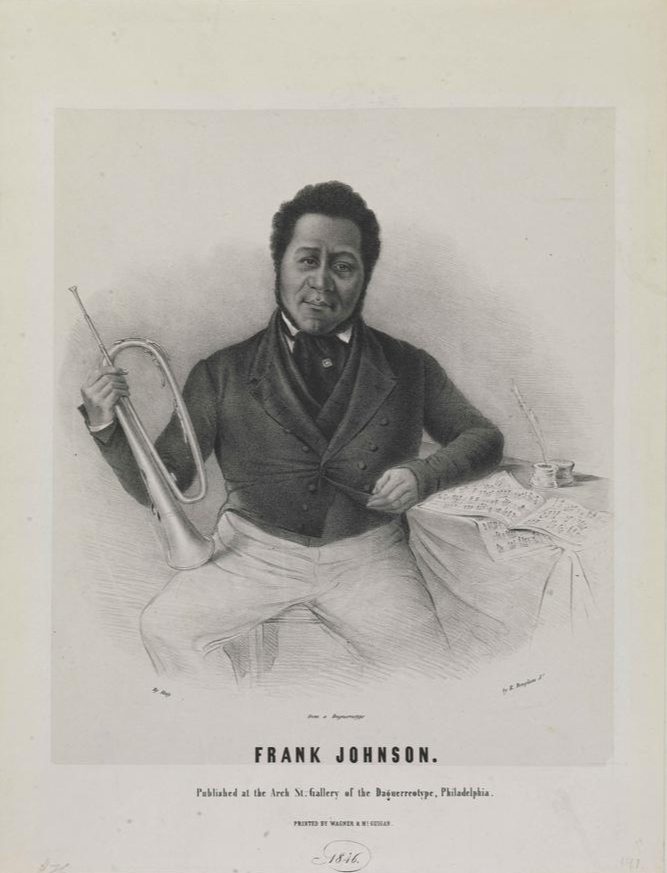 Black Musician Frank Johnson, Courtesy the Historical Society of Pennsylvania
