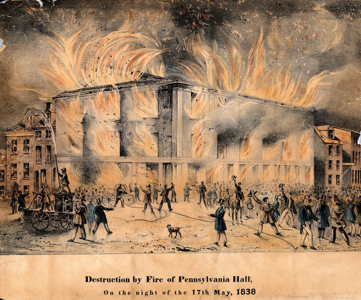 The Burning of Pennsylvania Hall, courtesy Library Company of Philadelphia