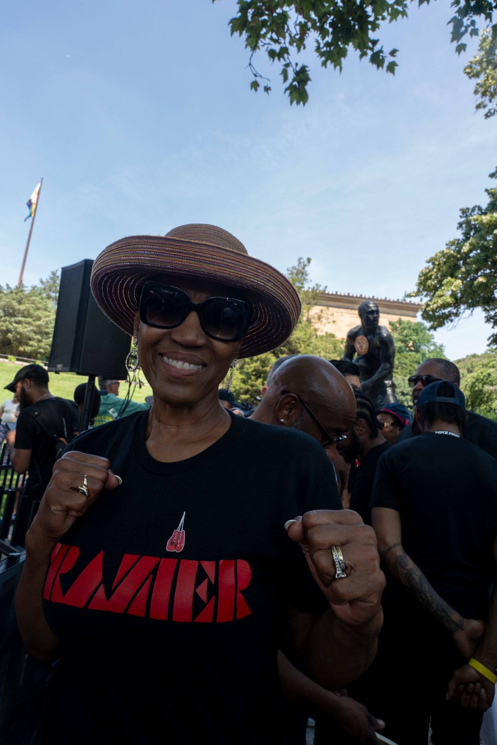 Judge Jacqui Frazier Lyde, Joe Frazier's daughter, at the Joe Frazier statue unveiling. Photo: M. Edlow